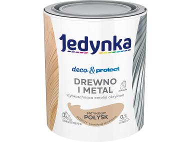 Zdjęcie: Emalia akrylowa Deco&Protect drewno i metal satynowy połysk beżowy 0,7 L JEDYNKA