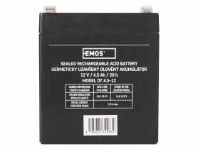 Akumulator AGM 12V 4,5Ah faston 4,7 EMOS