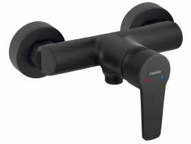 Bateria natryskowa ścienna Ritto, czarny FERRO