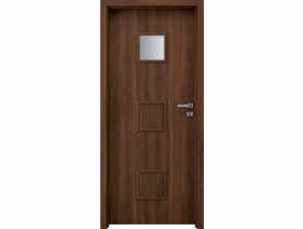 Drzwi wewnętrzne Salerno 2 płaskie, orzech B339, 80 cm prawe INVADO