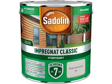 Zdjęcie: Impregnat ochronno-dekoracyjny hybrydowy Classic 2,5 L biały krem SADOLIN