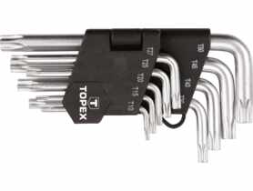 Klucze Torx T10-T50 zestaw 9 sztuk TOPEX