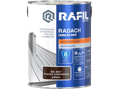 Zdjęcie: Farba na dach Radach brązowy czekoladowy RAL8017 5L RAFIL