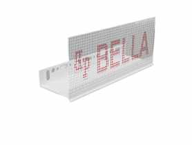 Listwa PVC startowa regulowana, okapnikowa z siatką BP30 S 100-140 L200 biała BELLA PLAST