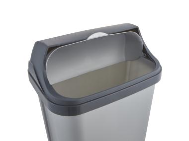Zdjęcie: Kosz na śmieci z odchylaną pokrywą rasmus 10 L srebrny KEEEPER