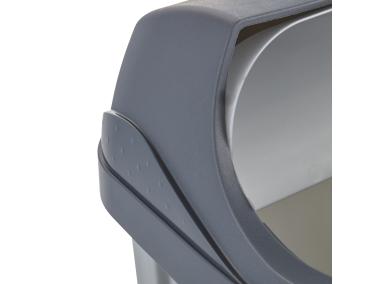 Zdjęcie: Kosz na śmieci z odchylaną pokrywą rasmus 10 L srebrny KEEEPER