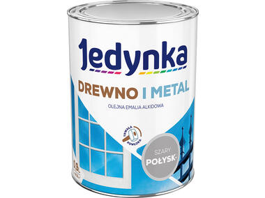 Zdjęcie: Emalia olejno-alkidowa drewno i metal szary jasny 0,9 L połysk JEDYNKA