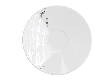 Zdjęcie: Spodek Splendor 16 cm biały platyna KAROLINA