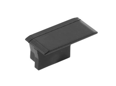 Zaślepka do profilu LED Glax Mini z kołnierzem wysoki czarna 10 szt. w blistrze GTV