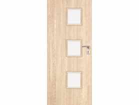 Drzwi wewnętrzne skrzydło 3/3 Zefir szkło 80 cm prawe akacja UNIPROFIL