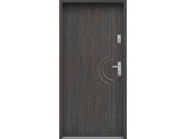 Zdjęcie: Drzwi wejściowe do mieszkań Bastion N-03 Wenge deska 80 cm lewe ODR KR CENTER