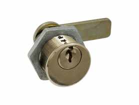 Zamek bębenkowy do kaset, kołeczkowy, chrom LOB