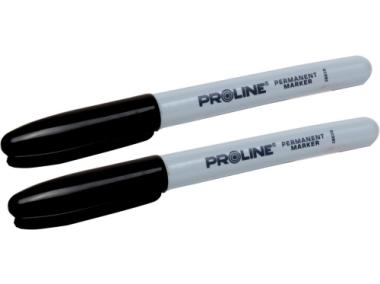 Zdjęcie: Markery permamentne okrągłe czarne 2 szt. PROLINE
