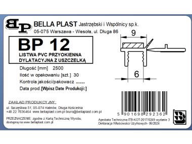 Zdjęcie: Listwa PVC przyokienna, dylatacyjna, tynkarska z uszczelką BELLA PLAST
