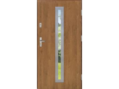 Zdjęcie: Drzwi zewnętrzne stalowo-drewniane Disting Otello 04 Winchester 90 cm prawe KR CENTER