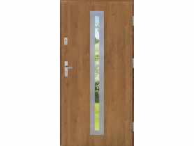 Drzwi zewnętrzne stalowo-drewniane Disting Otello 04 Winchester 90 cm prawe KR CENTER