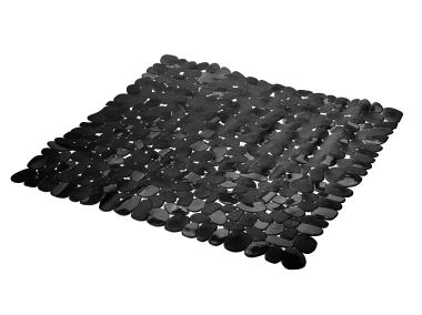 Zdjęcie: Mata łazienkowa Pebble 53x53 cm czarna ALSEA