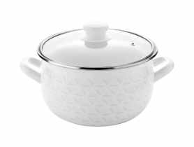 Garnek emaliowany Pyza z pokrywką 20 cm - 3,8 L diamond EMALIA PLESZEW