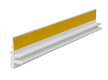 Zdjęcie: Listwa PVC przyokienna, dylatacyjna, tynkarska z uszczelką BP12 MIDI L250 9/3 biały BELLA-PLAST