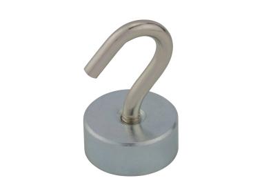 Zdjęcie: Magnes neodymowy okrągły z haczykiem M4 19x8 mm, 2 sztuki STAHL