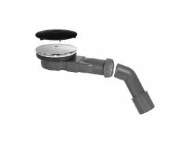 Odpływ brodzikowy Slim fi 90 z dwoma grzybkami chrom i czarny TYCNER