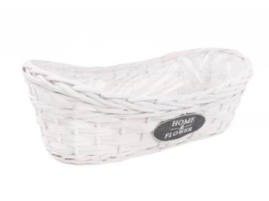 Zdjęcie: Balkonówka doniczka wiklinowa 40x19x14 cm/11h cm TIN TOURS
