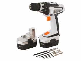 Wiertarko-wkrętarka 18v, 1.2ah, ład. 3 5h, 2 aku, 2 biegi kufer PROFIX