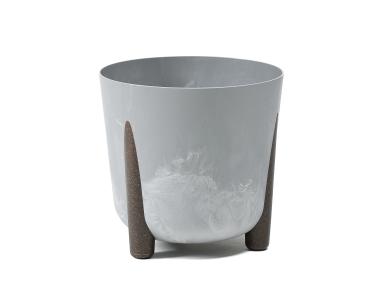 Zdjęcie: Donica okrągła Frida 210 mm Eco recycled, szary beton LAMELA