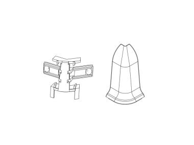 Zdjęcie: Narożnik zewnętrzny + RAK do listwy przypodłogowej Premium mat Dąb Skandynawski 2 szt. CEZAR