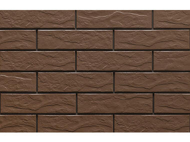 Zdjęcie: Płytka elewacyjna Brąz rustiko 24,5x6,5 cm CERRAD