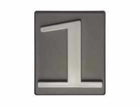 Cyfra 1 PCV samoprzylepna 4x4,7 cm grafit DOMINO
