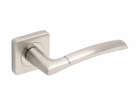 Klamka wewnętrzna Adular DH-96A szyld dzielony kwadratowy nikiel szczotkowany GAMET BASIC LINE