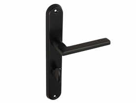 Klamka wewnętrzna Classico DH-98A szyld długi WC-P czarny super mat GAMET BASIC LINE