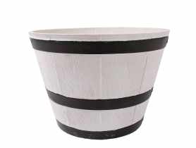 Donica z kompozytu 40x40x28,5 cm duża biała TIN TOURS