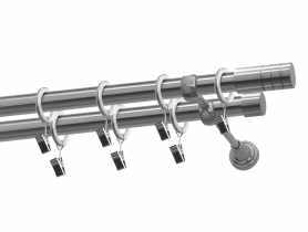Karnisz podwójny 19/19 mm Zylinder 200 cm nikiel GARDINIA