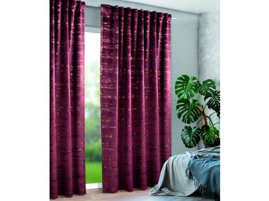 Zdjęcie: Zasłona andrean czerwono-złota 135x280cm CHIC HOME