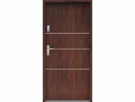 Drzwi wejściowe do mieszkań Bastion A-66 Kasztan 80 cm prawe OSPŁ KR CENTER