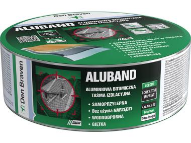 Zdjęcie: Bitumiczna taśma izolacyjna aluminiowa, brązowy RAL 8016 15 cm/10 m Aluband DEN BRAVEN