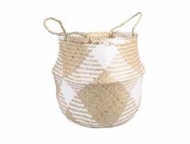 Koszyk z trawy morskiej z uchwytami 32x32x30/40 cm TIN TOURS