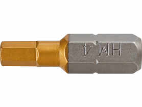 Końcówki wkrętakowe HEX4.0 x 25 mm, 2 sztuki GRAPHITE