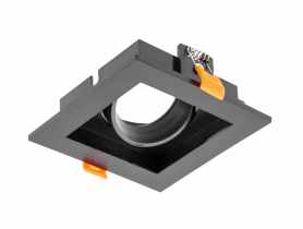 Oprawa sufitowa Rubio 102x102 mm kwadratowa pojedyncza czarna GTV