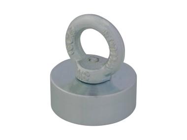 Zdjęcie: Magnes neodymowy okrągły z oczkiem M8 50x20 mm METRO