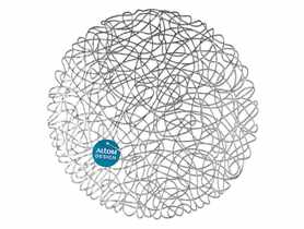 Mata stołowa 38 cm nieregularny splot srebrna ALTOMDESIGN