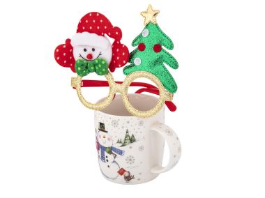 Zdjęcie: Kubek bałwanek 400 ml z okularami świątecznymi ALTOM DESIGN