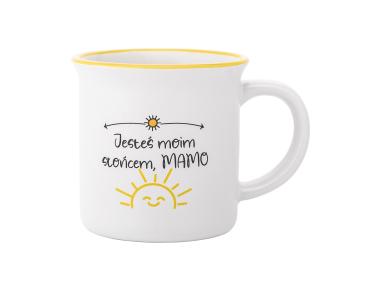 Zdjęcie: Kubek 320 ml z wywiniętym rantem dekoracja jesteś moim słońcem mamo ALTOM DESIGN