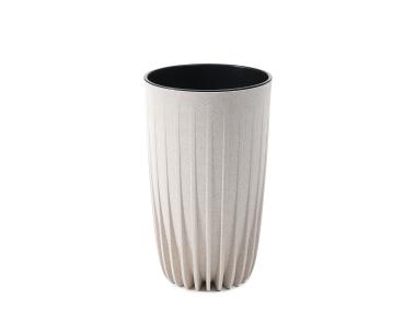 Zdjęcie: Donica wysoka Mira 250 mm Eco wood, biały LAMELA