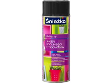 Zdjęcie: Multispray uniwersalny RAL9005 czarny połysk 400ml ŚNIEŻKA