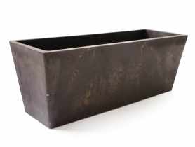 Doniczka 45x16x16 cm brązowa prostokątna TIN TOURS