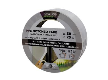 Zdjęcie: Taśma maskująca PVC karbowana 38 mm x 25 m PERFECT