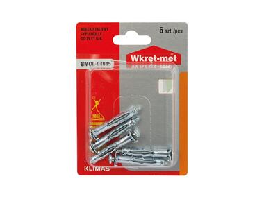 Zdjęcie: Kołki molly stalowe M4 x 45 blister WKRĘT-MET